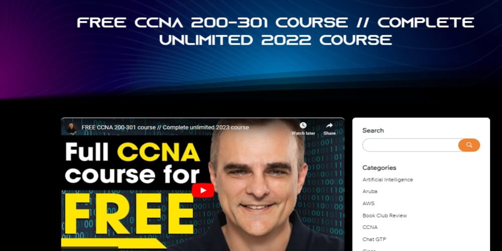 Free course for the CCNA 200-301 exam