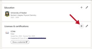 Add Licenses and Certification page on Linkedin
