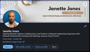 Linkedin Profile with a beautiful customized cover photo