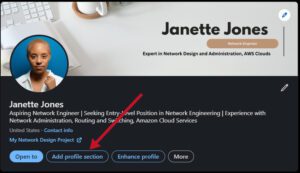 Linked Profile Add Section