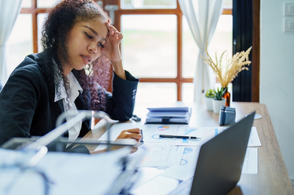 African Americans women entrepreneurs showing fear and anxiety